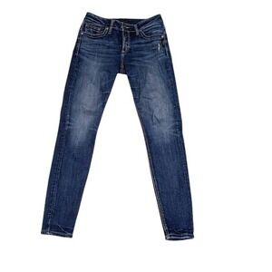Silver Jeans Co Suki Mid Slim Leg Medium Wash Denim Jeans Womens Size 29x29